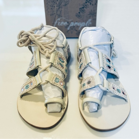 FREE PEOPLE Leather Mantra Mirror Sandals - Picture 5 of 5